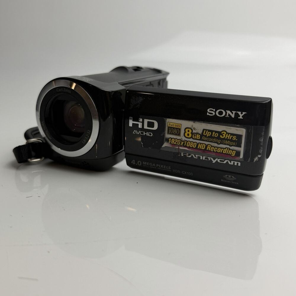 Sony HDR-CX100 8GB HD Handycam Camcorder Black Tested With Charger READ